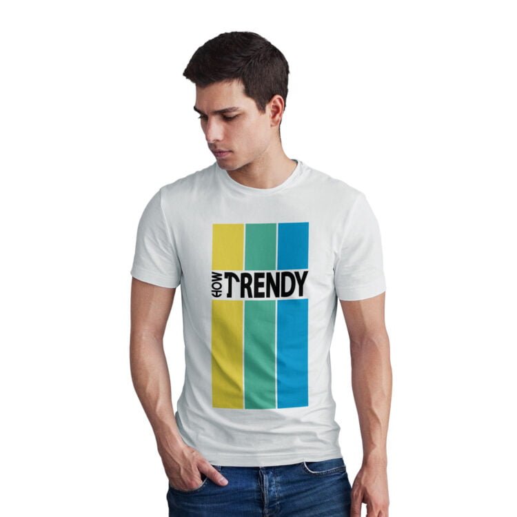 HOW TRENDY Cotton Men's Half Sleeve T-Shirts - White