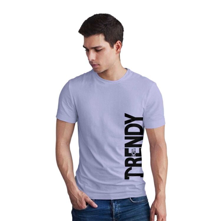 HOW TRENDY Cotton Men's Stylish Printed Tees - Purple