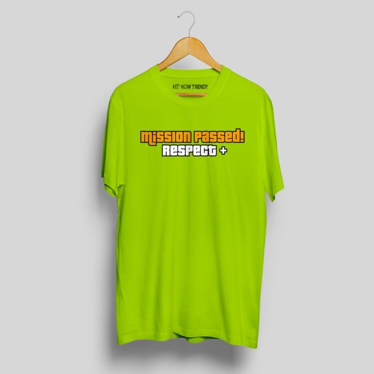 Mission Passed - Respect+ Printed Men's Round Neck T-Shirt - Green