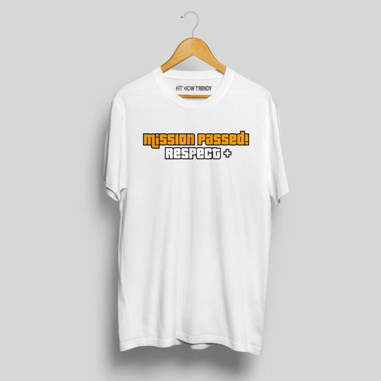 Mission Passed - Respect+ Printed Men's Round Neck T-Shirt - White
