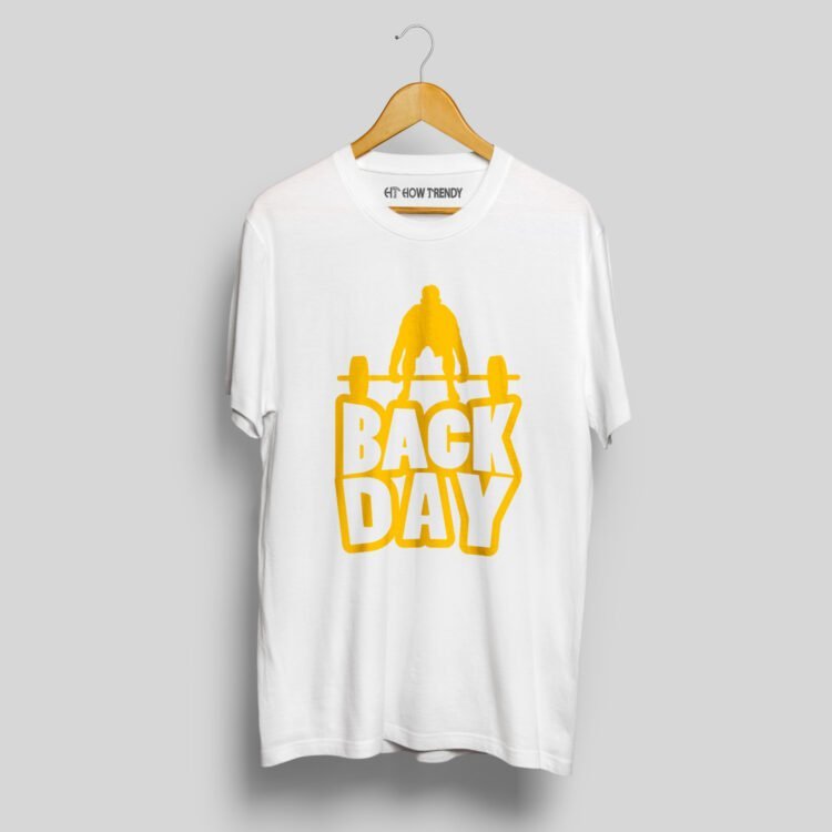 Back Day Printed Men's Round Neck T-Shirt - White